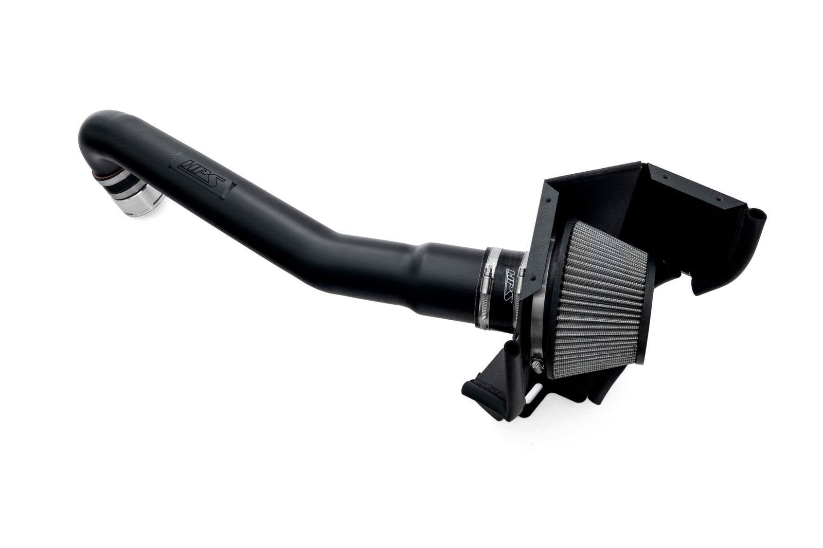 HPS Shortram Air Intake Heat Shield Kit for 21+ BMW M2 G87 / M3 G80 G81 / M4 G82 G83 3.0L S58 SKU 827-772WB, wrinkle black close-up product detail