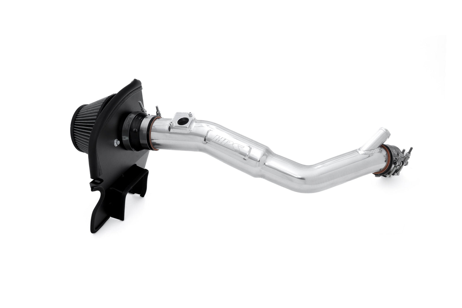 HPS Shortram Air Intake Heat Shield Kit for 21-25 Lexus IS300 2.0L Turbo XE30 SKU 827-777P, polished product view