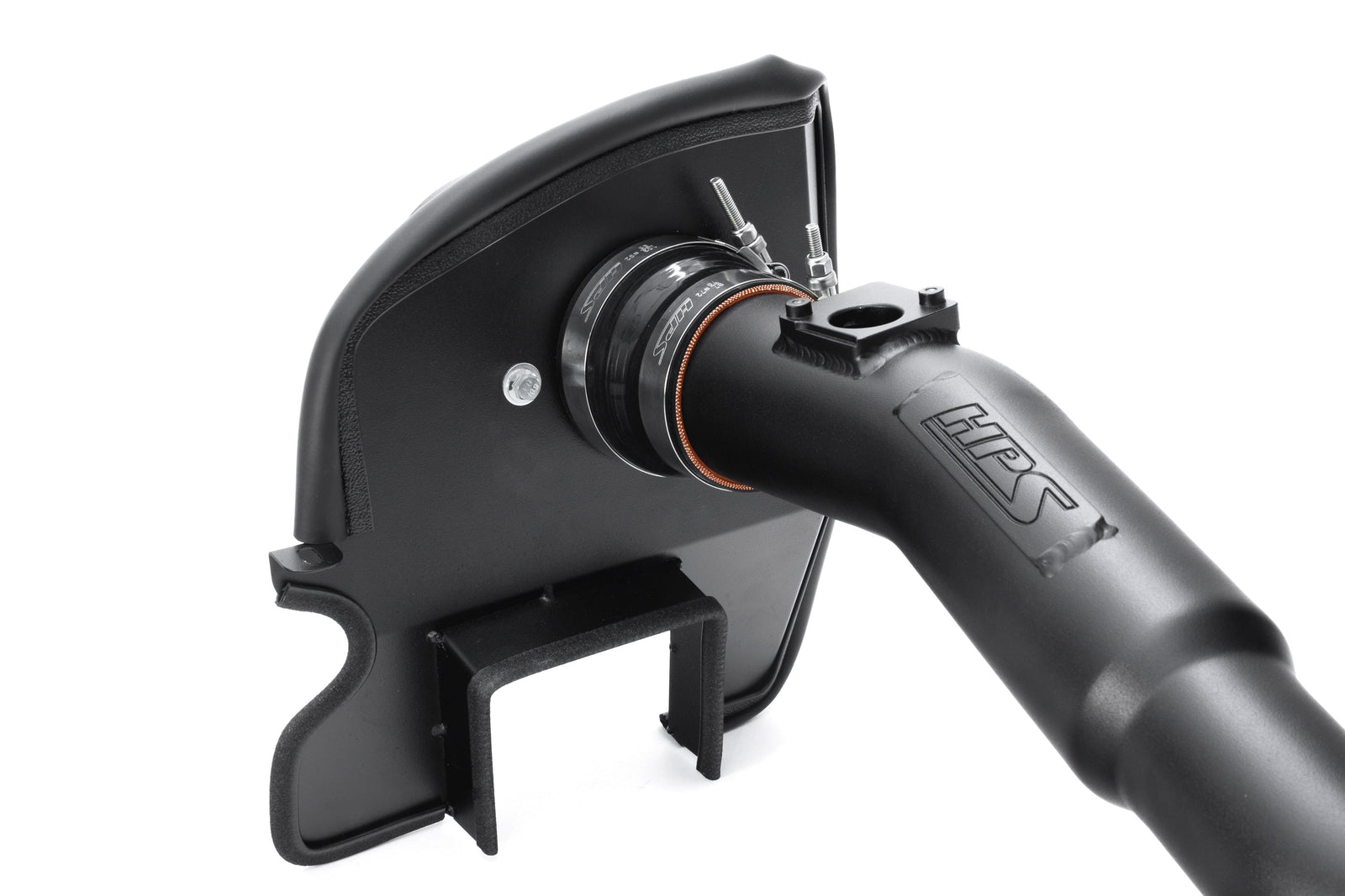 HPS Shortram Air Intake Heat Shield Kit for 21-25 Lexus IS300 2.0L Turbo XE30 SKU 827-777WB, wrinkle black additional close-up detail