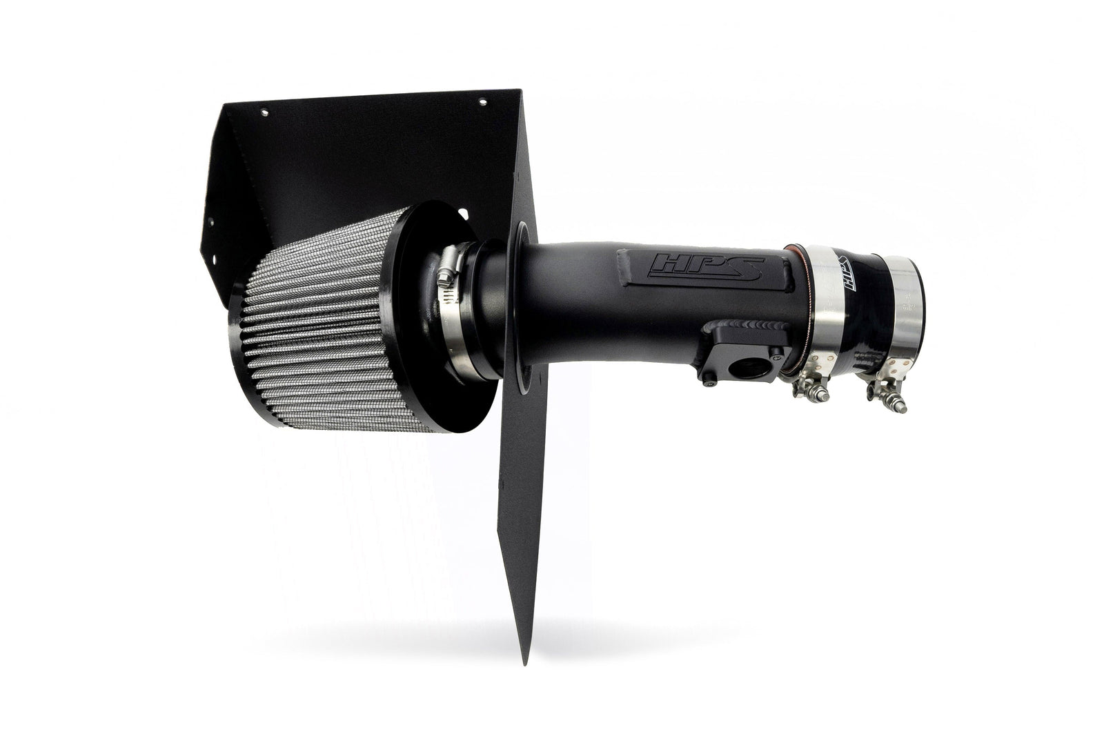 HPS Shortram Air Intake Heat Shield Kit for 08-14 Subaru Impreza WRX STI 2.5L Turbo GE GH GV GR SKU 827-778WB, wrinkle black alternate product view