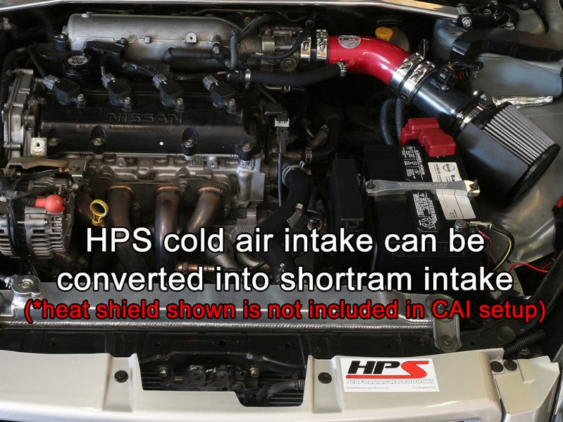 HPS Red Cold Air Intake Kit with Filter For 02-06 Nissan Altima 2.5L 4Cyl Air Intake Systems 837-570R