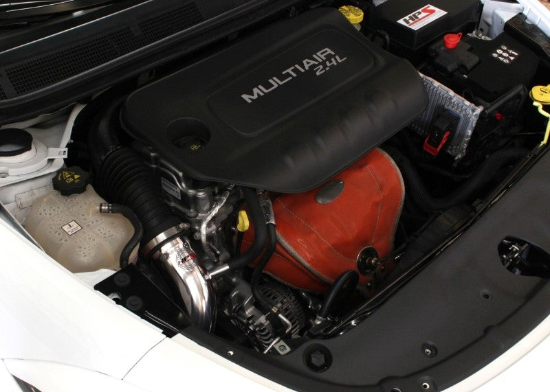 HPS Polish Cold Air Intake Kit with Filter For 13-16 Dodge Dart 2.4L Non Turbo Air Intake Systems 837-571P