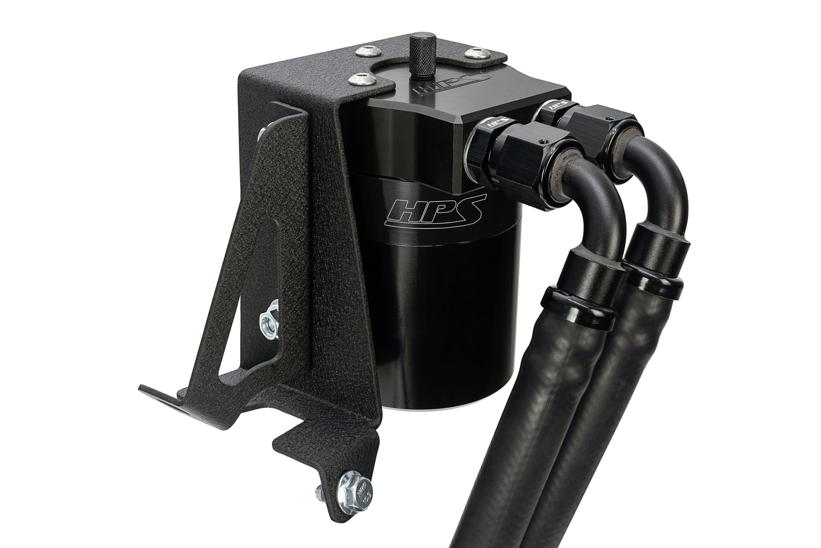 HPS-860-005WB HPS Black 147ML Oil Catch Can Tank Mount Bracket For 10-23 Lexus GX460 4.6L J150