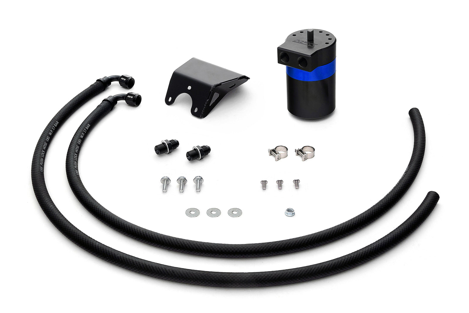 HPS-860-006BL HPS Blue 147ML Oil Catch Can Tank Mount Bracket For 15-19 Subaru Legacy Outback