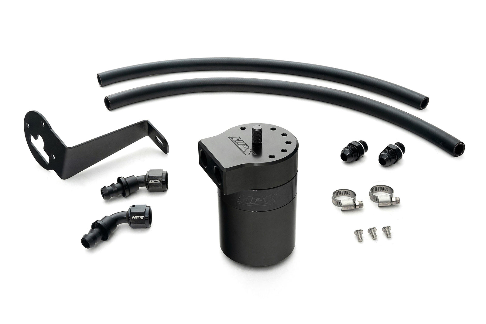 HPS-860-008WB HPS Black Oil Catch Can Tank Mount Bracket For 15-21 Subaru WRX STI 2.5L Turbo