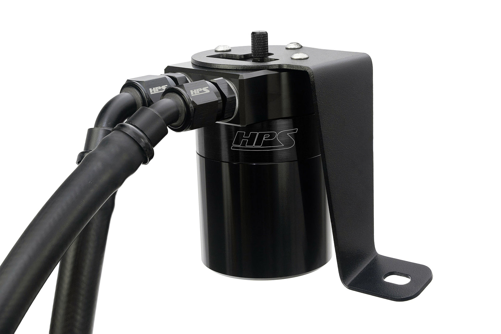 HPS-860-008WB HPS Black Oil Catch Can Tank Mount Bracket For 15-21 Subaru WRX STI 2.5L Turbo