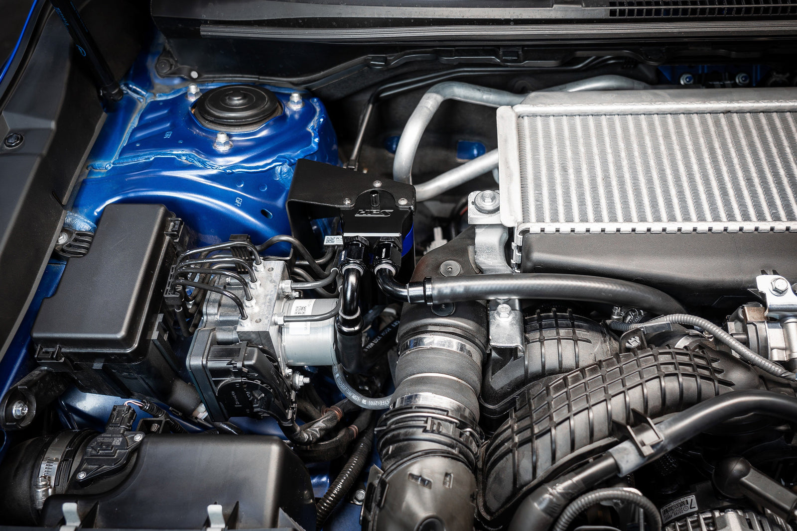 HPS-860-009BL HPS Blue 147ML Oil Catch Can Tank Mount Bracket For 22-24 Subaru WRX 2.4L Turbo