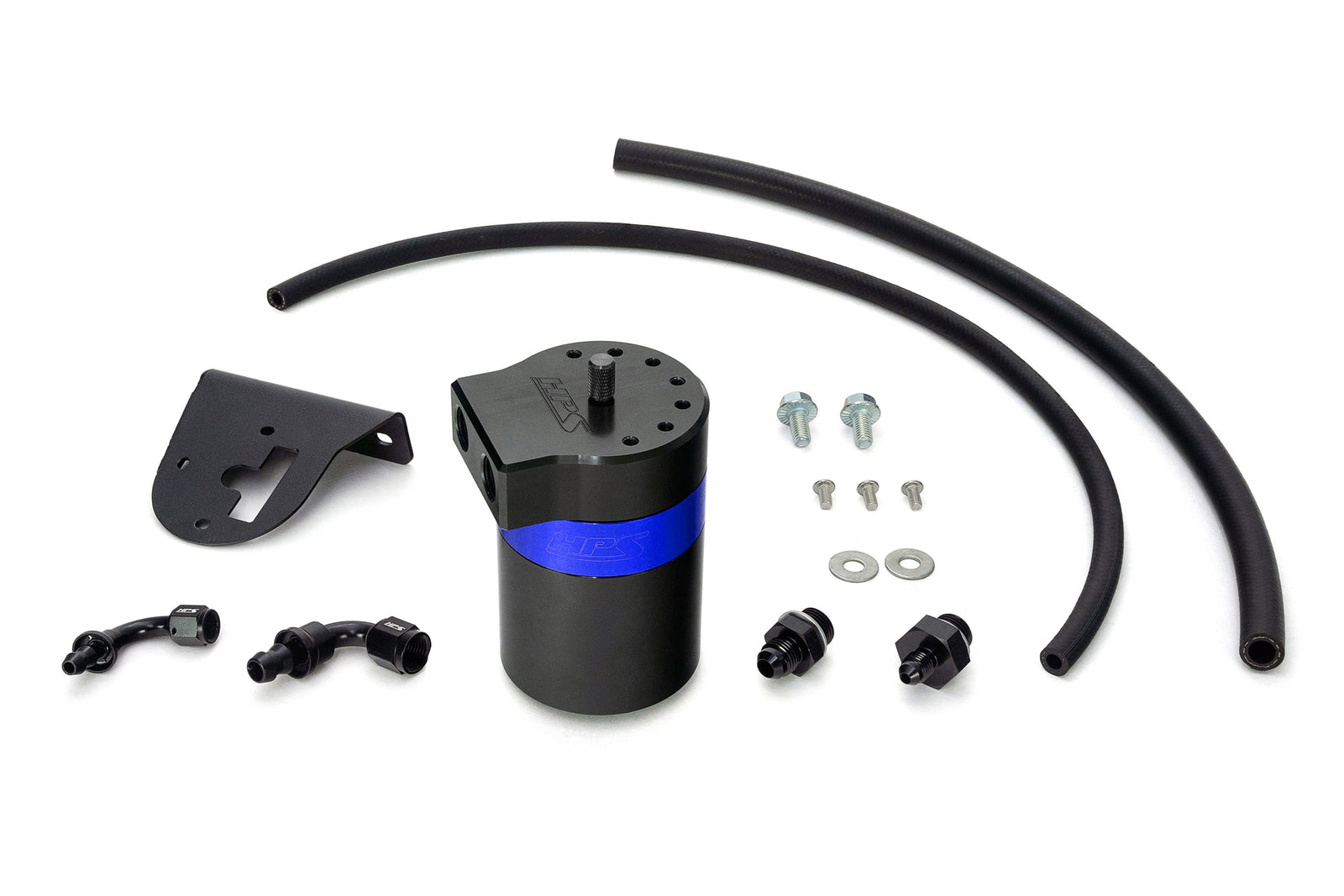 HPS-860-010BL HPS Blue 147ML Oil Catch Can Tank Mount Bracket For 10-24 Toyota 4Runner 4.0 V6