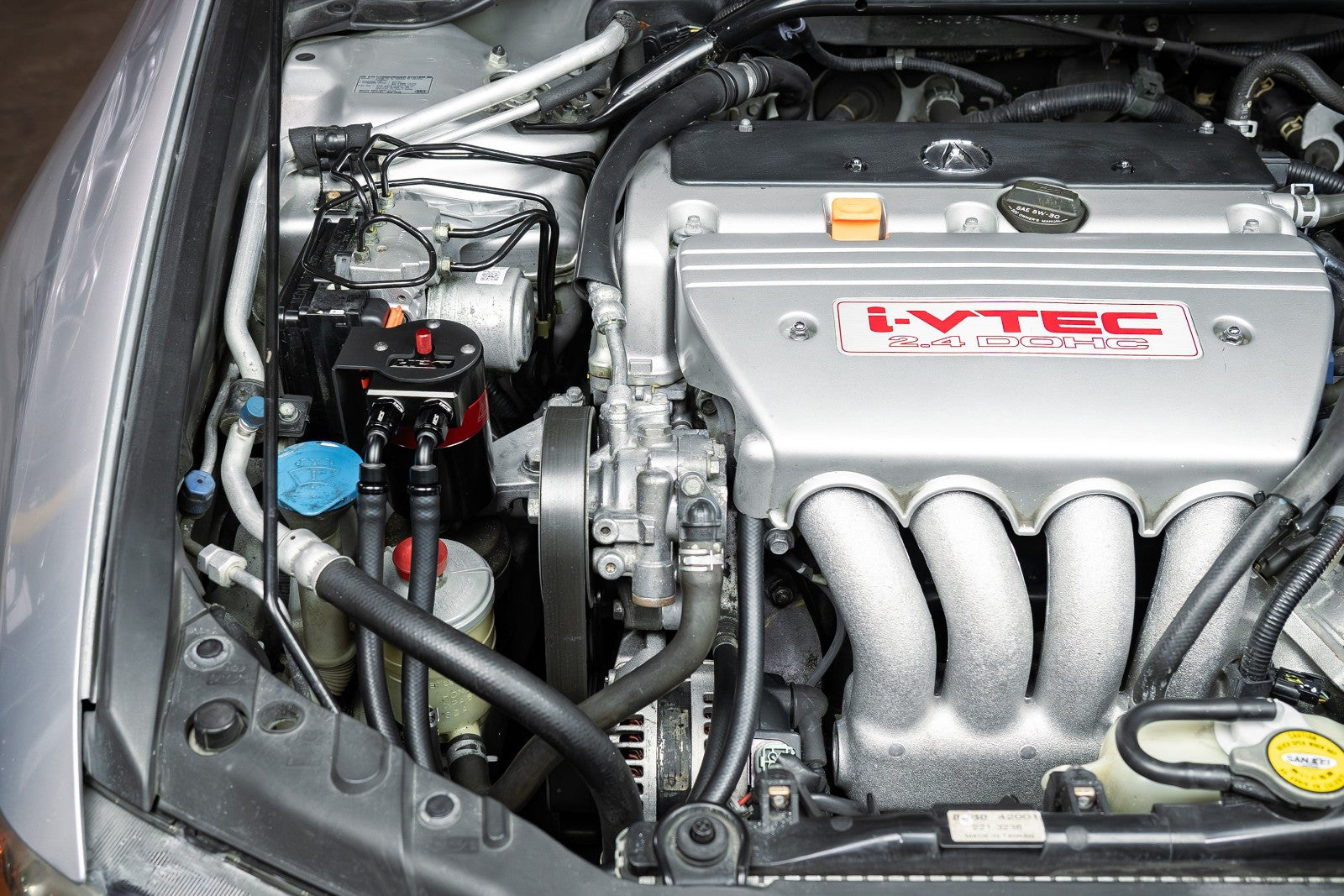 HPS-860-012 HPS 147ML Oil Catch Tank w/Mount Bracket For 04-08 Acura TSX 2.4L (CL9 1st Gen)