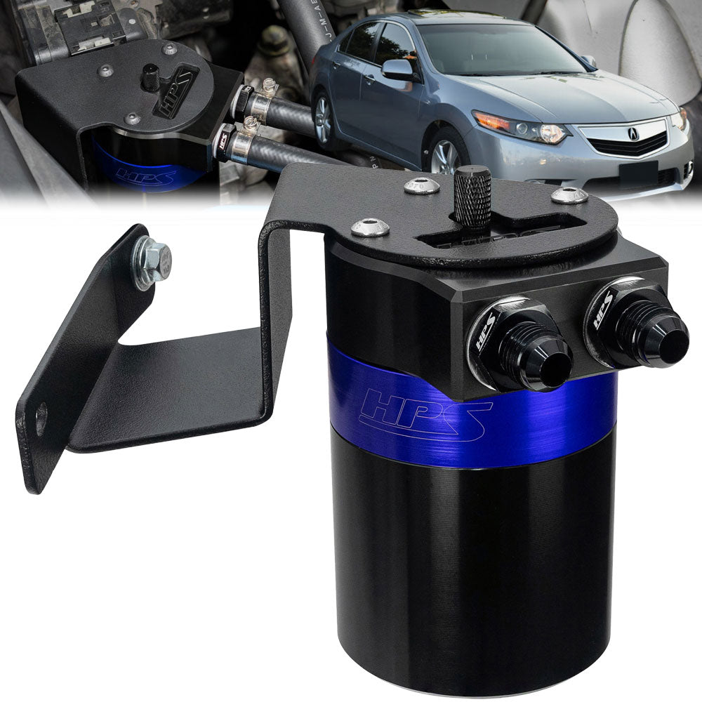 HPS-860-013BL HPS Blue 147ML Oil Catch Can Tank Mount Bracket For 09-14 Acura TSX 2.4L CU2