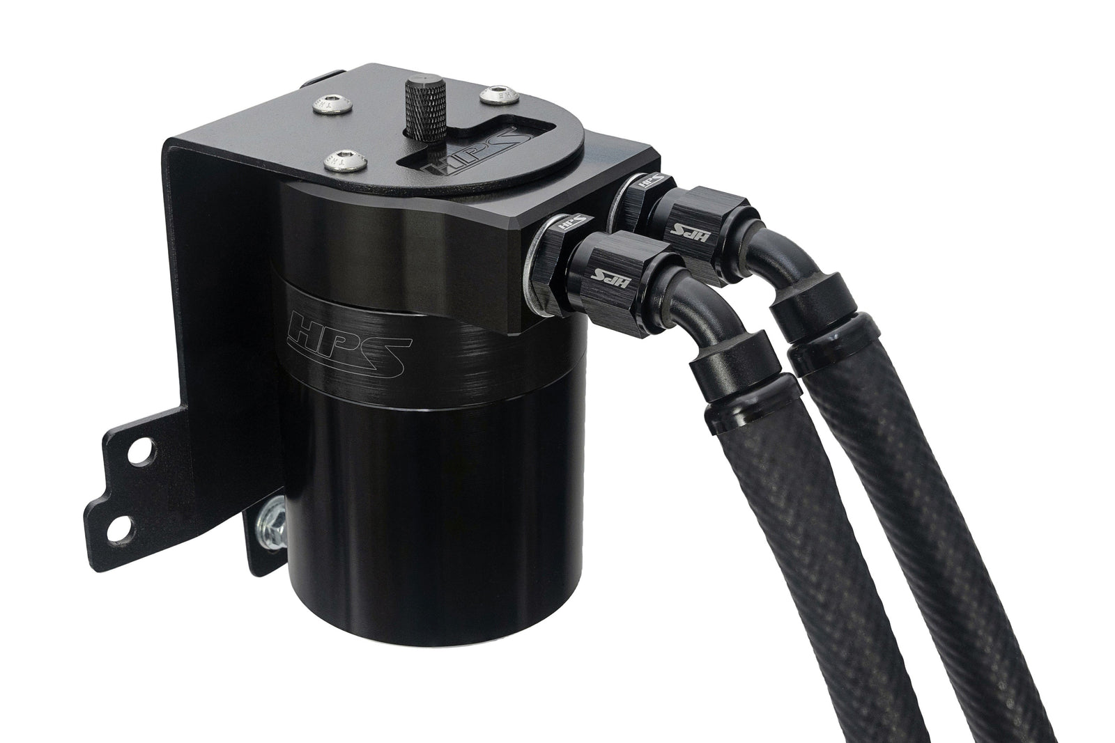 HPS-860-014WB HPS Black 147ML Oil Catch Can Tank Mount Bracket For 22+ Acura MDX Type-S 3.0