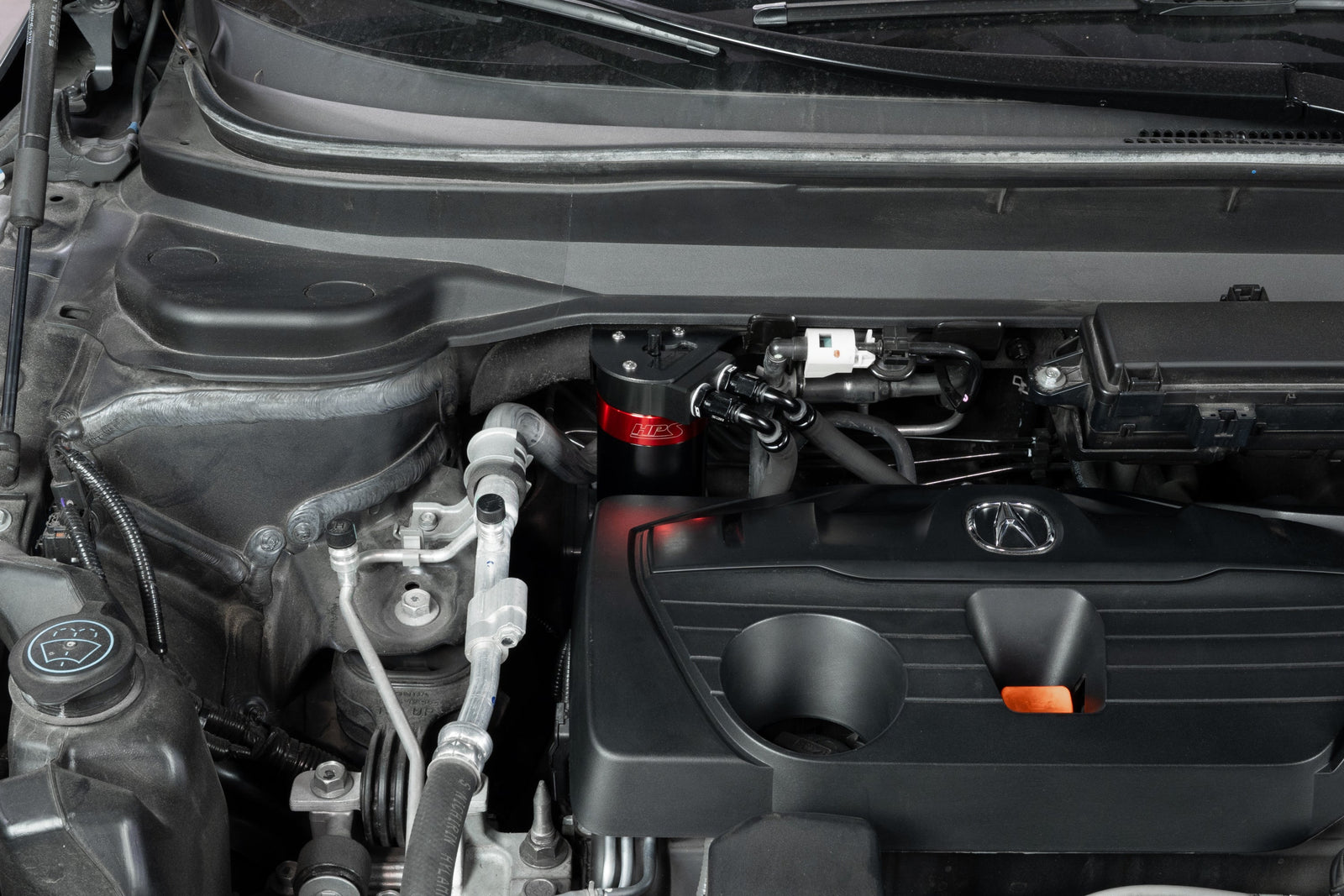 HPS-860-015 HPS Black / Red 147ML Oil Catch Tank w/Mount Bracket For 19-25 Acura RDX 2.0T