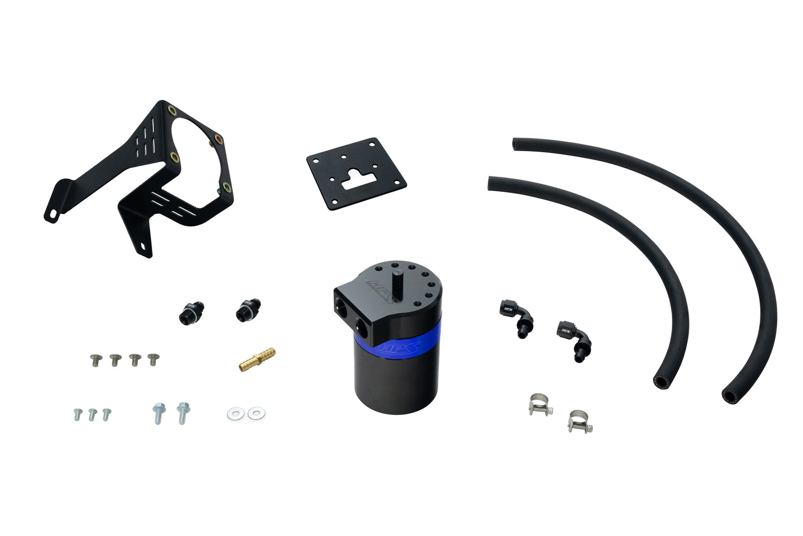 HPS-860-027BL HPS Black/Blue 147ML Oil Catch Can w/Mount Bracket For 12-15 Civic Si 2.4L K24Z7