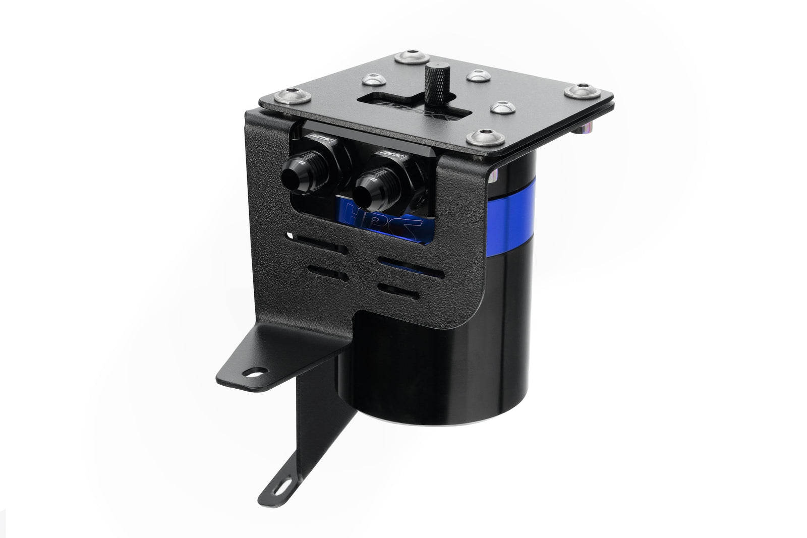 HPS-860-027BL HPS Black/Blue 147ML Oil Catch Can w/Mount Bracket For 12-15 Civic Si 2.4L K24Z7