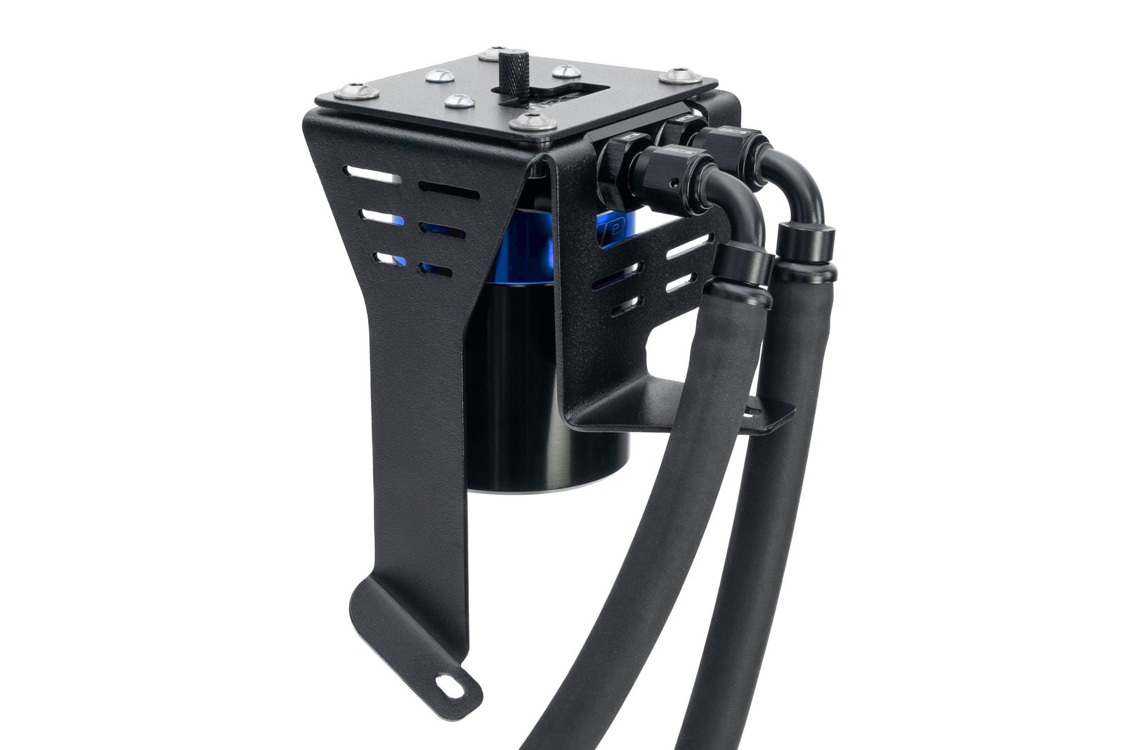 HPS-860-027BL HPS Black/Blue 147ML Oil Catch Can w/Mount Bracket For 12-15 Civic Si 2.4L K24Z7