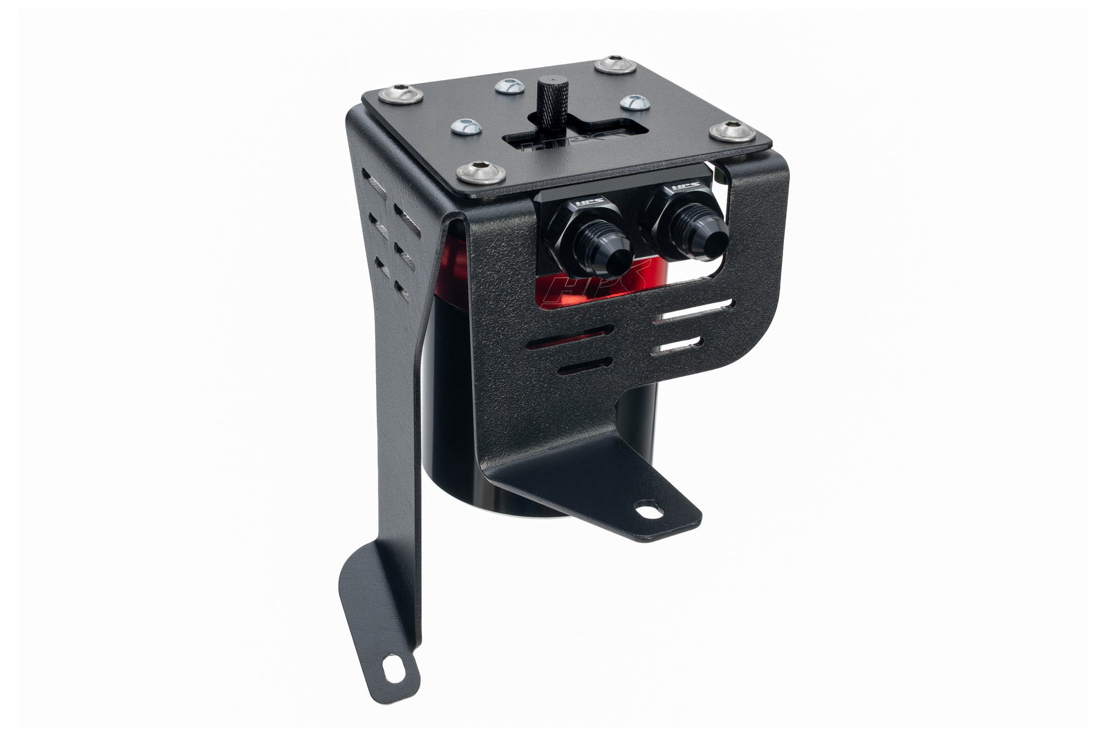 HPS-860-027 HPS Black/Red 147ML Oil Catch Can w/Mount Bracket For 12-15 Civic Si 2.4L K24Z7