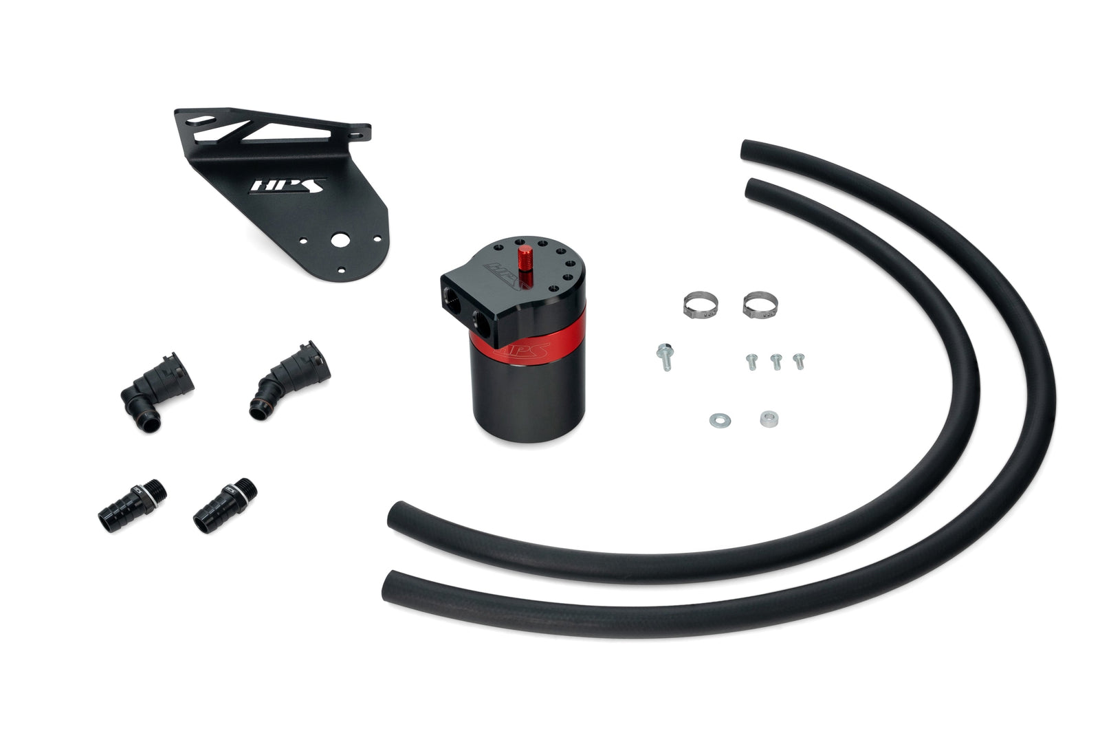 HPS-860-028 HPS Red 147ML Oil Catch Can Mount Bracket For 15-20 Ford F-150 2.7L 3.5L V6 P552