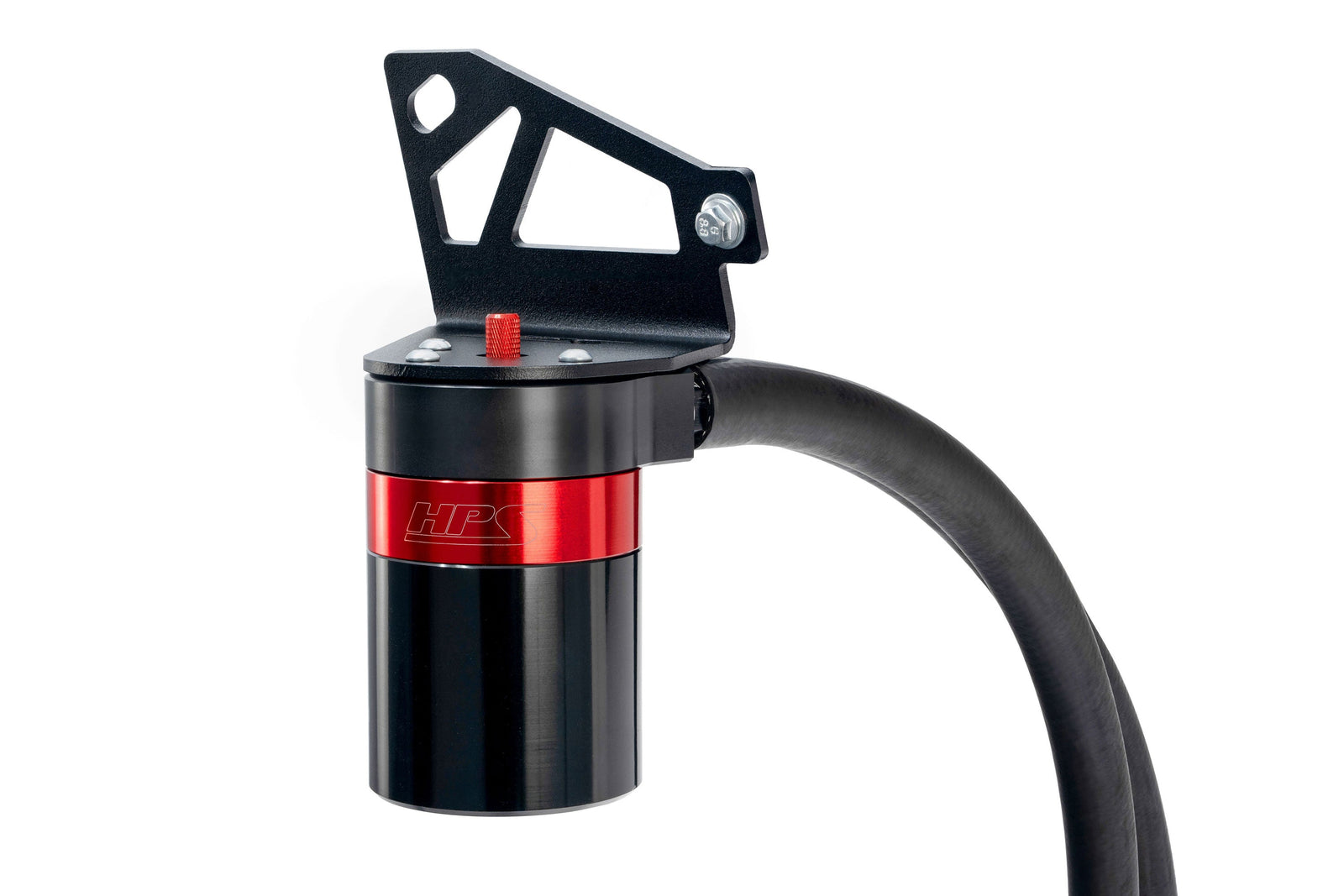 HPS-860-028 HPS Red 147ML Oil Catch Can Mount Bracket For 15-20 Ford F-150 2.7L 3.5L V6 P552