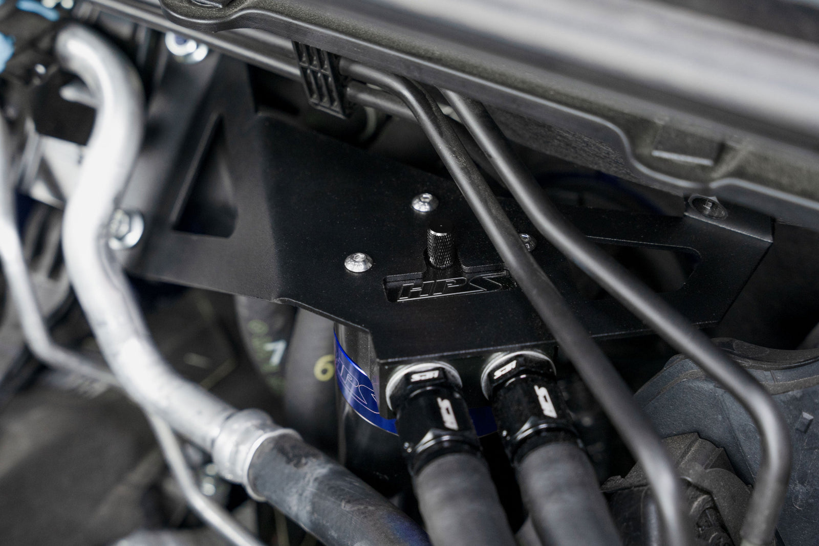 HPS-860-029BL HPS Blue Oil Catch Can Mount Bracket For 18+ Crosstrek 17+ Impreza 2.0L 2.5L