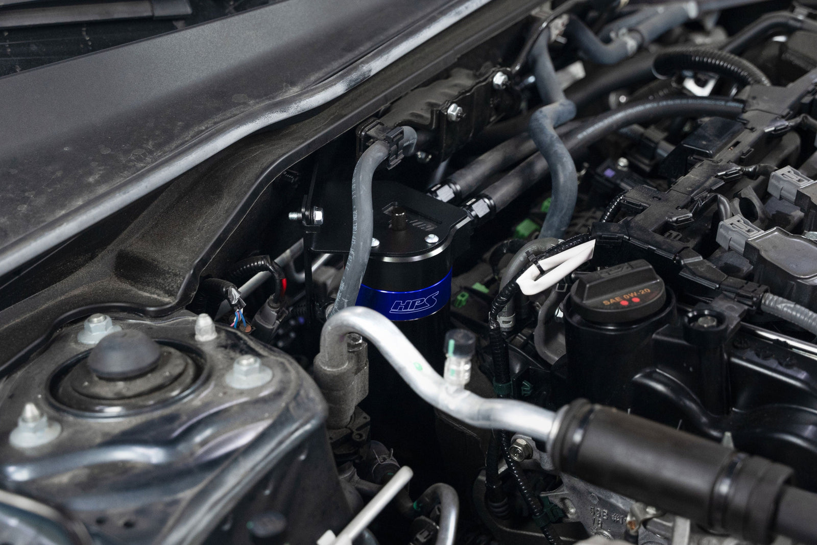 HPS-860-031BL HPS Blue Oil Catch Can Mount Bracket For 23+ Integra / 22+ Civic 1.5L Turbo