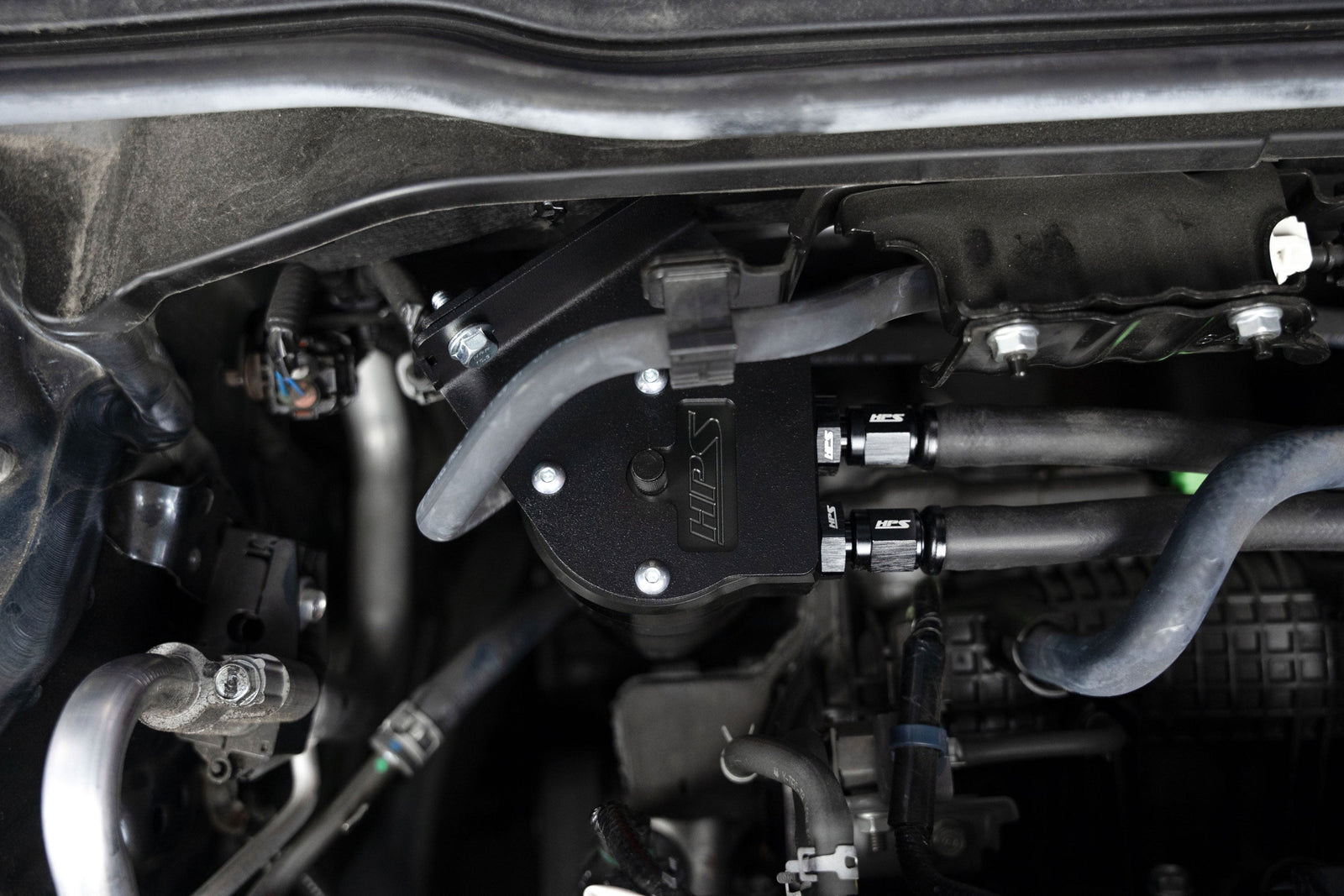 HPS-860-031WB HPS Black Oil Catch Can Mount Bracket For 23+ Integra / 22+ Civic 1.5L Turbo