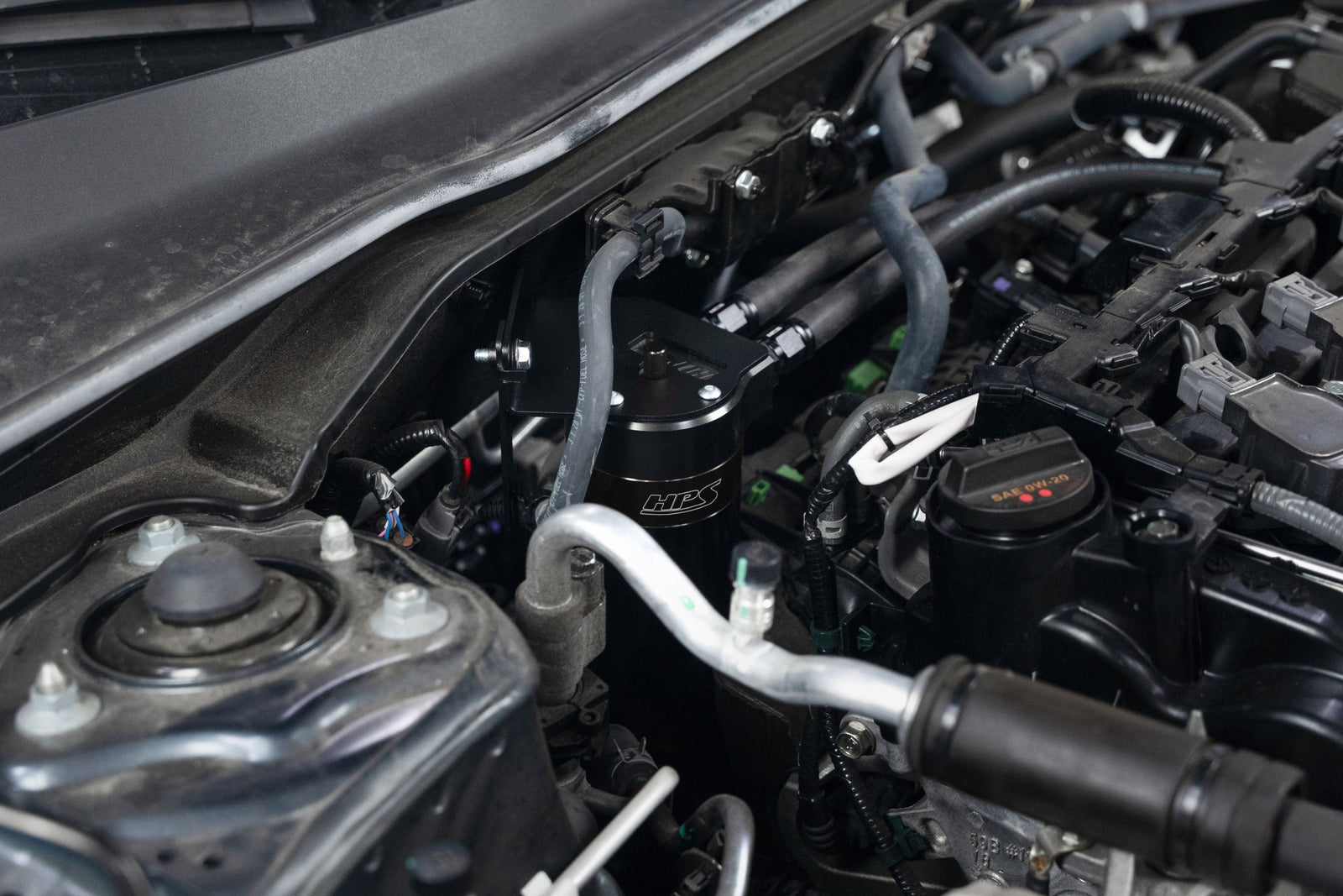 HPS-860-031WB HPS Black Oil Catch Can Mount Bracket For 23+ Integra / 22+ Civic 1.5L Turbo