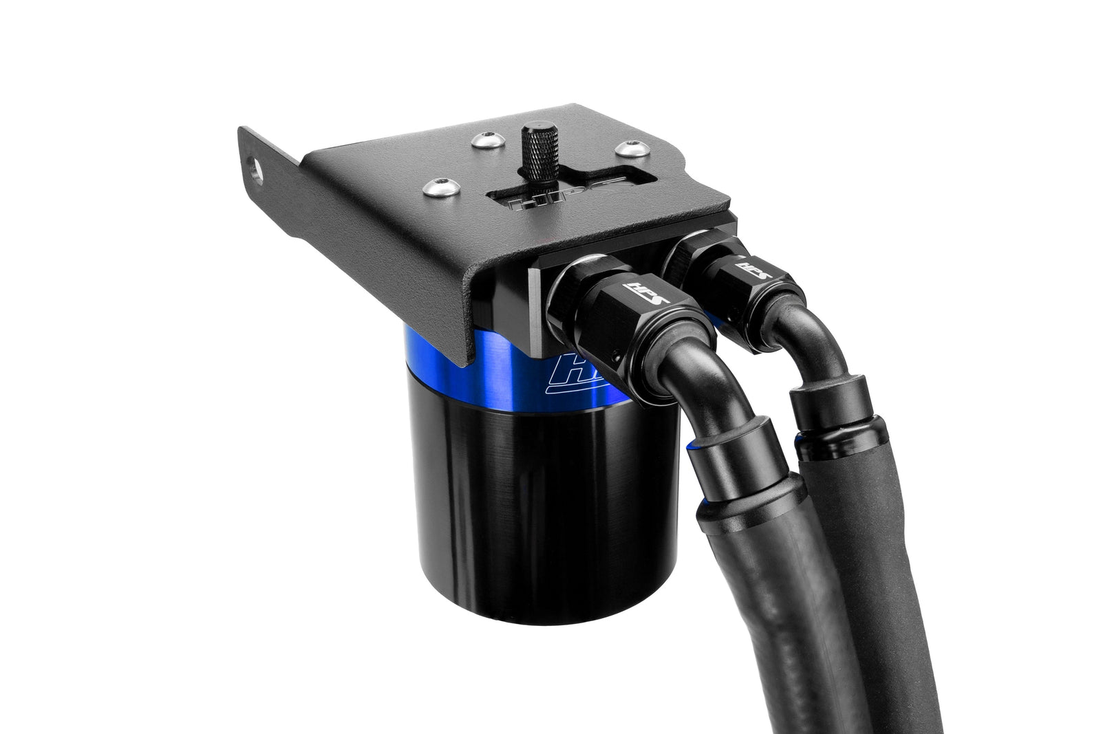 HPS-860-033BL HPS Blue Oil Catch Can Mount Bracket For 08-22 Sequoia 07-21 Tundra 4.6L 5.7L