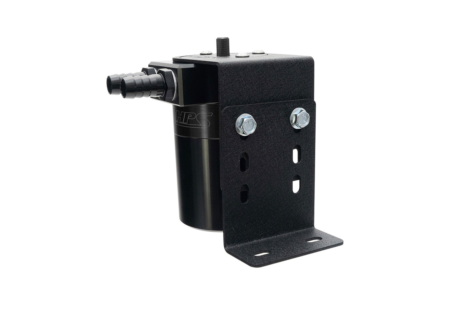 HPS-861-501WB HPS Red 147ML Universal Aluminum Oil Catch Can Tank Kit Fit to 3/8" Barb Adapter