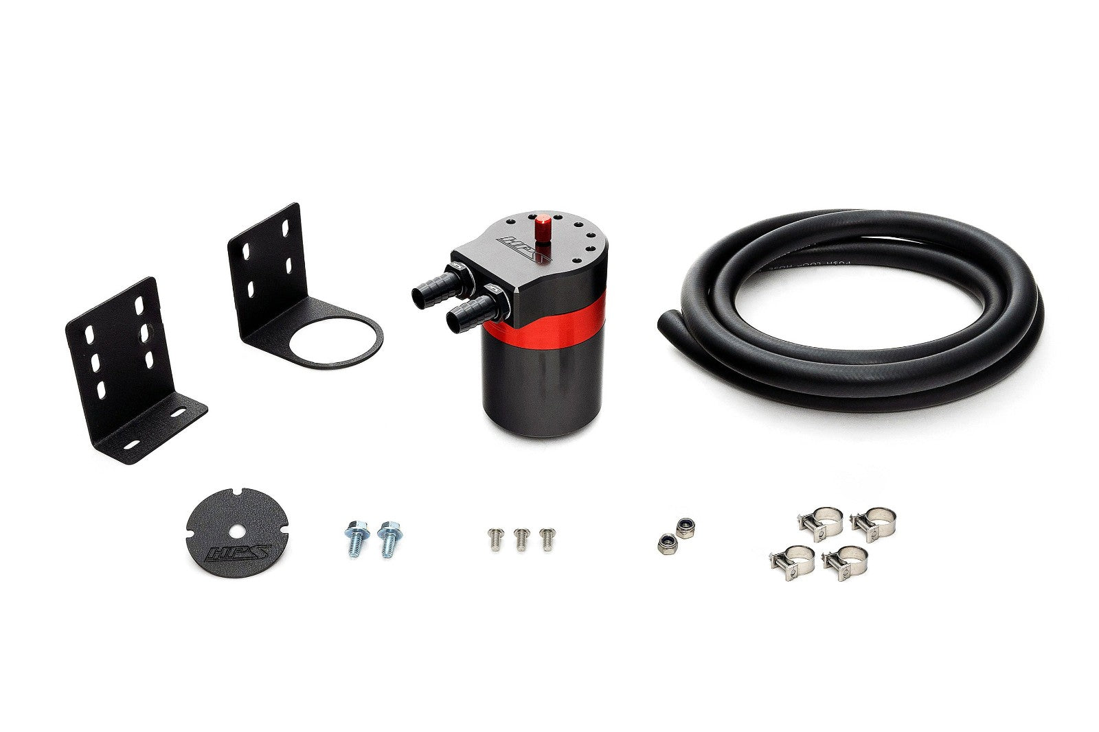 HPS Universal Aluminum Oil Catch Tank Kit (147ML) Fit to 3/8" Barb Adapter