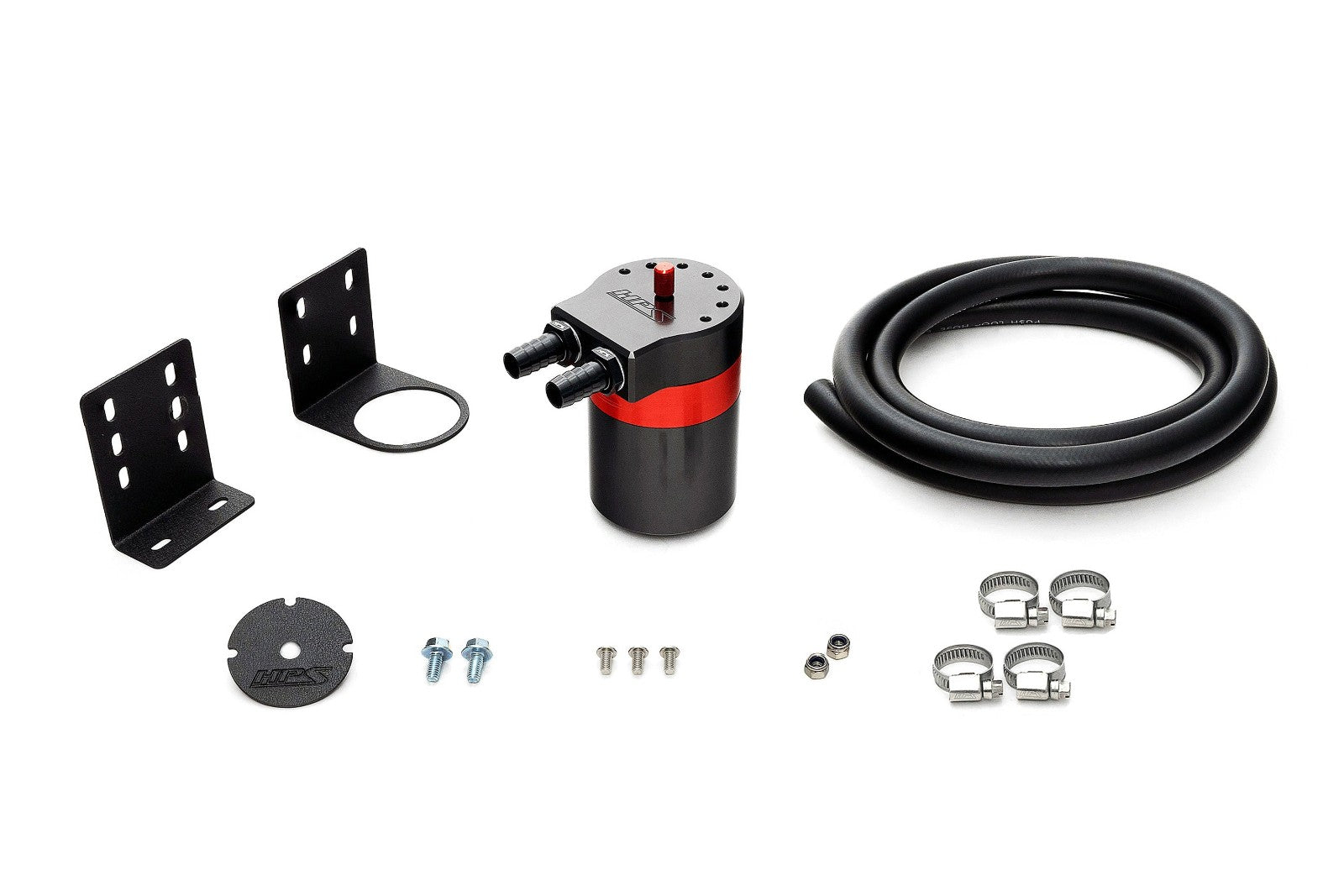 HPS Universal Aluminum Oil Catch Tank Kit (147ML) Fit to 5/8" Barb Adapter