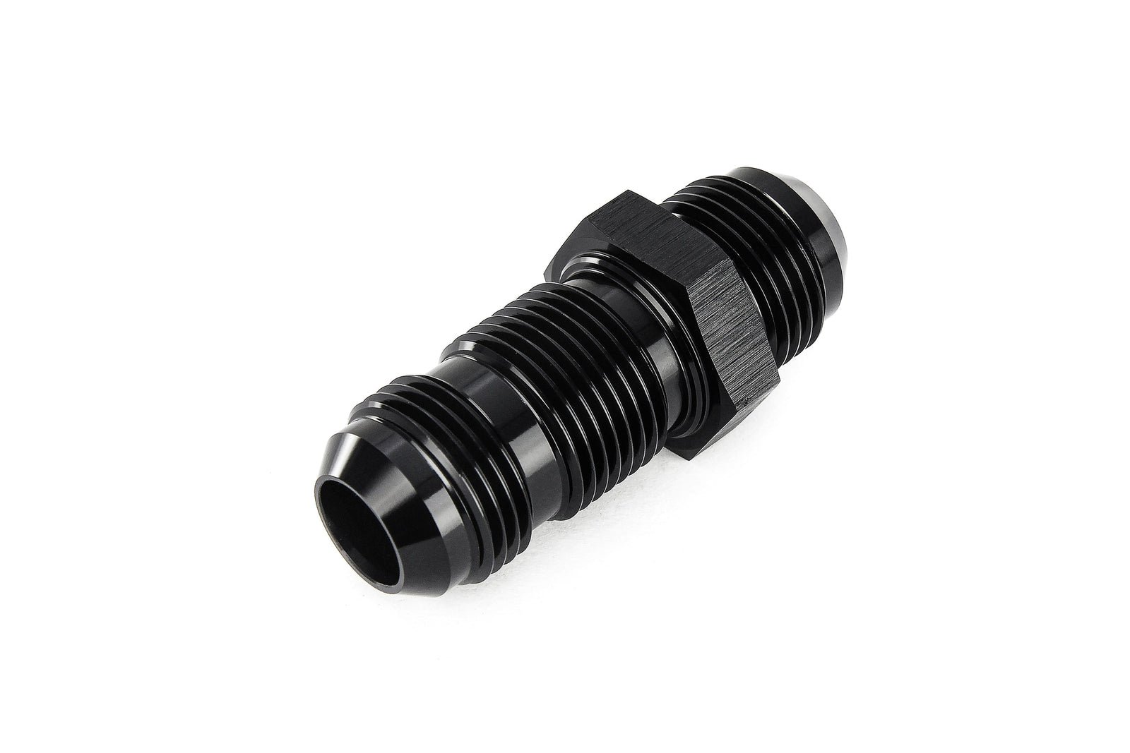 HPS-AN832-16 HPS Black AN Male to Male Bulkhead Adapter Fitting Straight, -16
