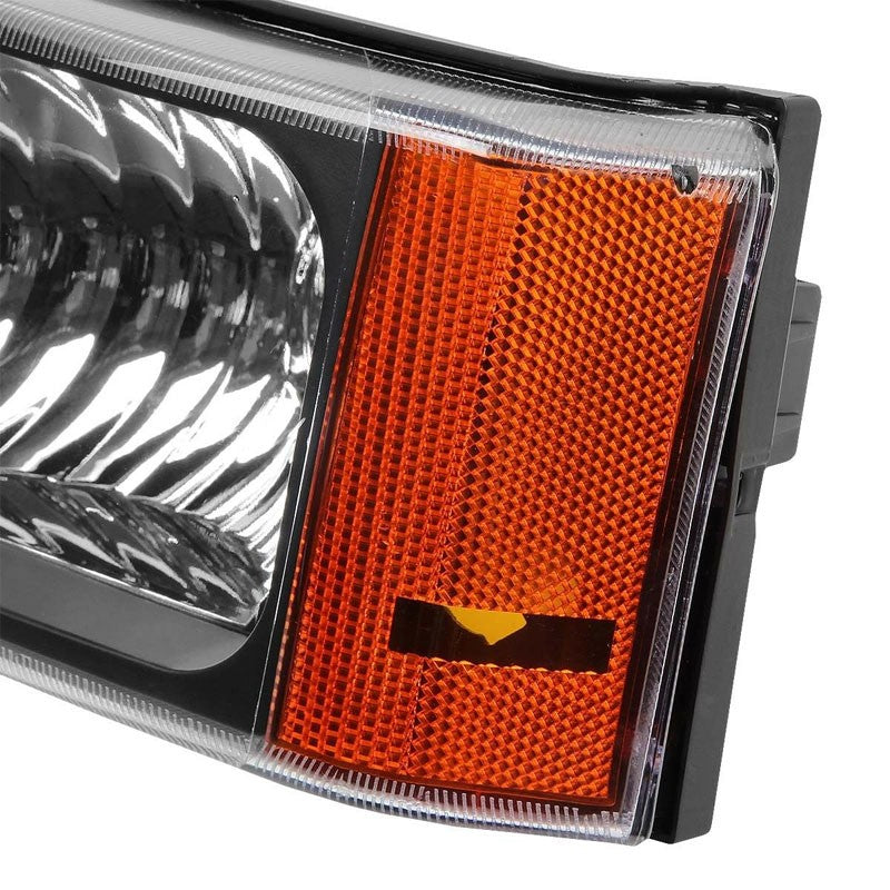 Turn Signal Bumper Light Black/Clear Lens/Amber For 03-07 Silverado/Avalanche