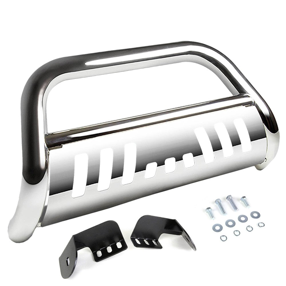 Chrome Bull Bar Push Bumper Grille Guard Skid Plate Kit For Toyota 00-06 Tundra