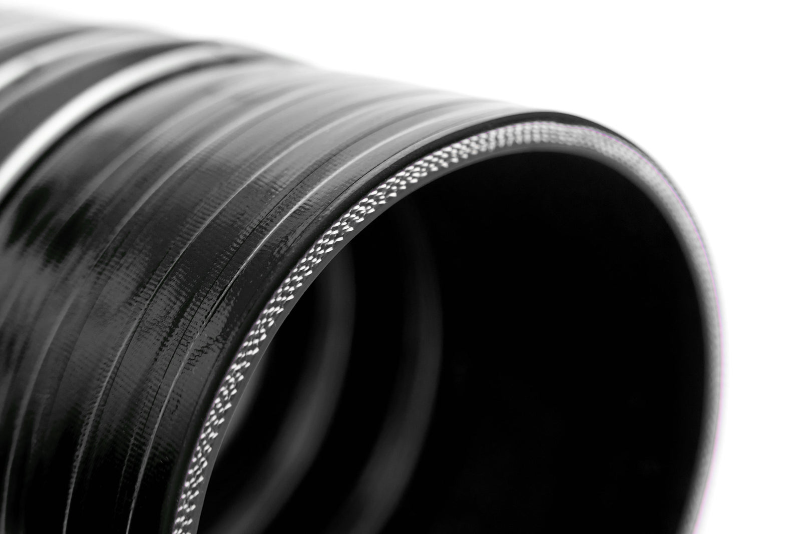 CAC-400-L65-BLK HPS 4" ID Black 4-ply Silicone Charge Air Cooler CAC Coupler Hose Hot Side 4"L