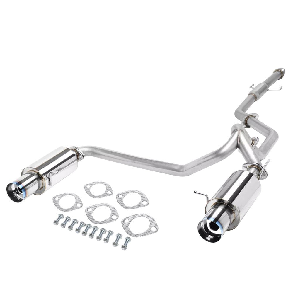 BFC-CATB-HTIB07V6-BT Exhaust Catback System 4" Burnt Titanium Muffler Tip For 07-08 Tiburon V6 (GK)