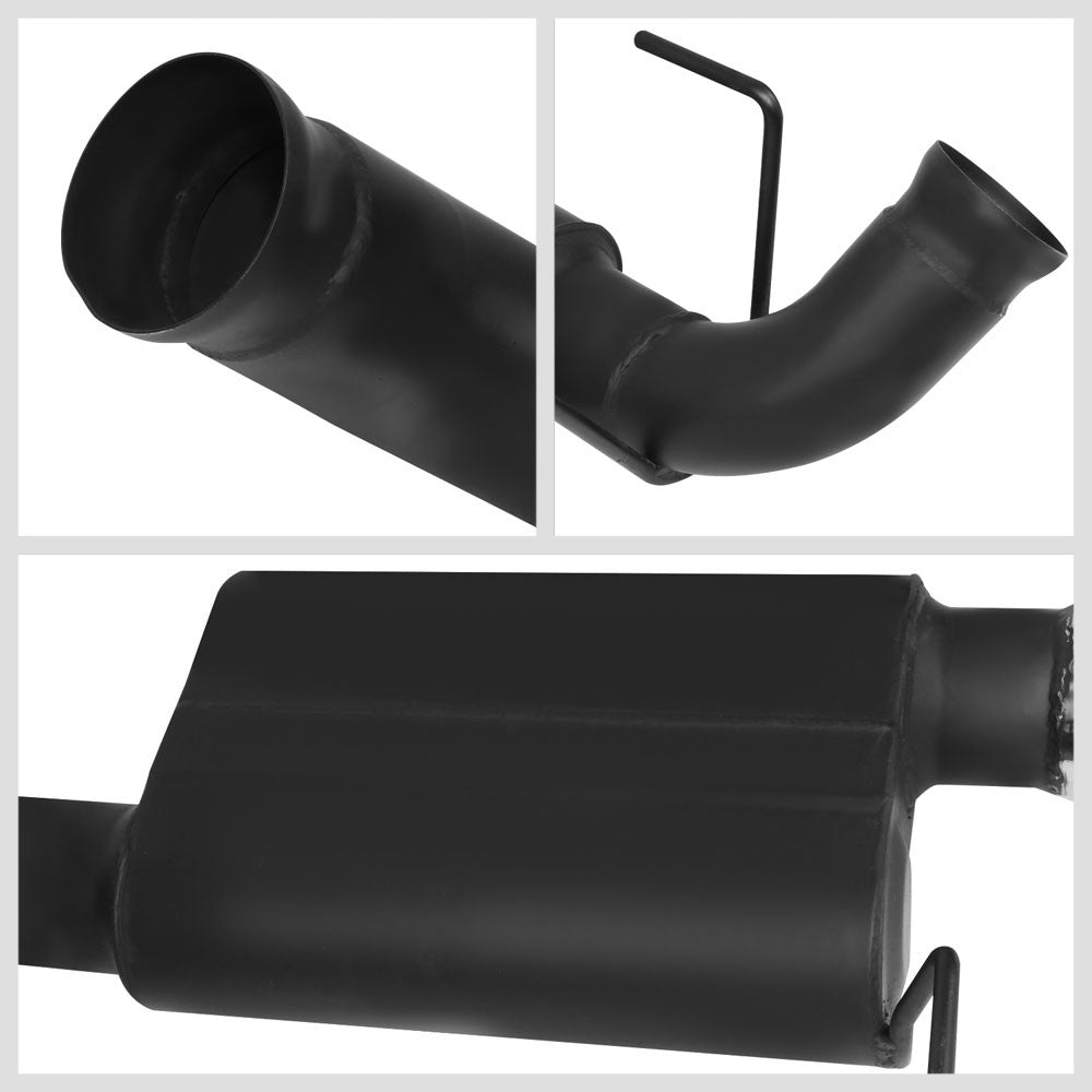 3.75" Mufflers Rolled Tip Axleback Exhaust Kit For 13-14 Mustang 5.0L