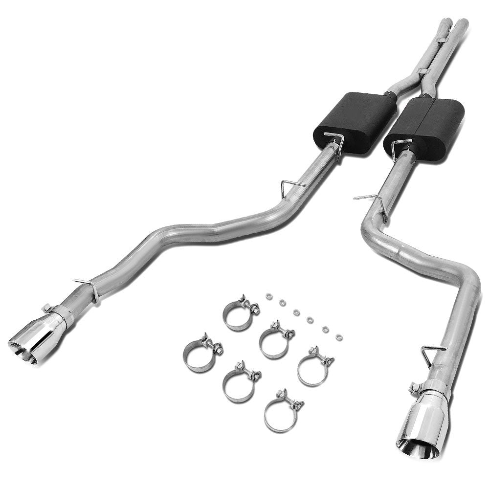 4" Muffler Rolled Tip Axleback Exhaust Kit For 06-10 Charger/05-08 Magnum 5.7 V8