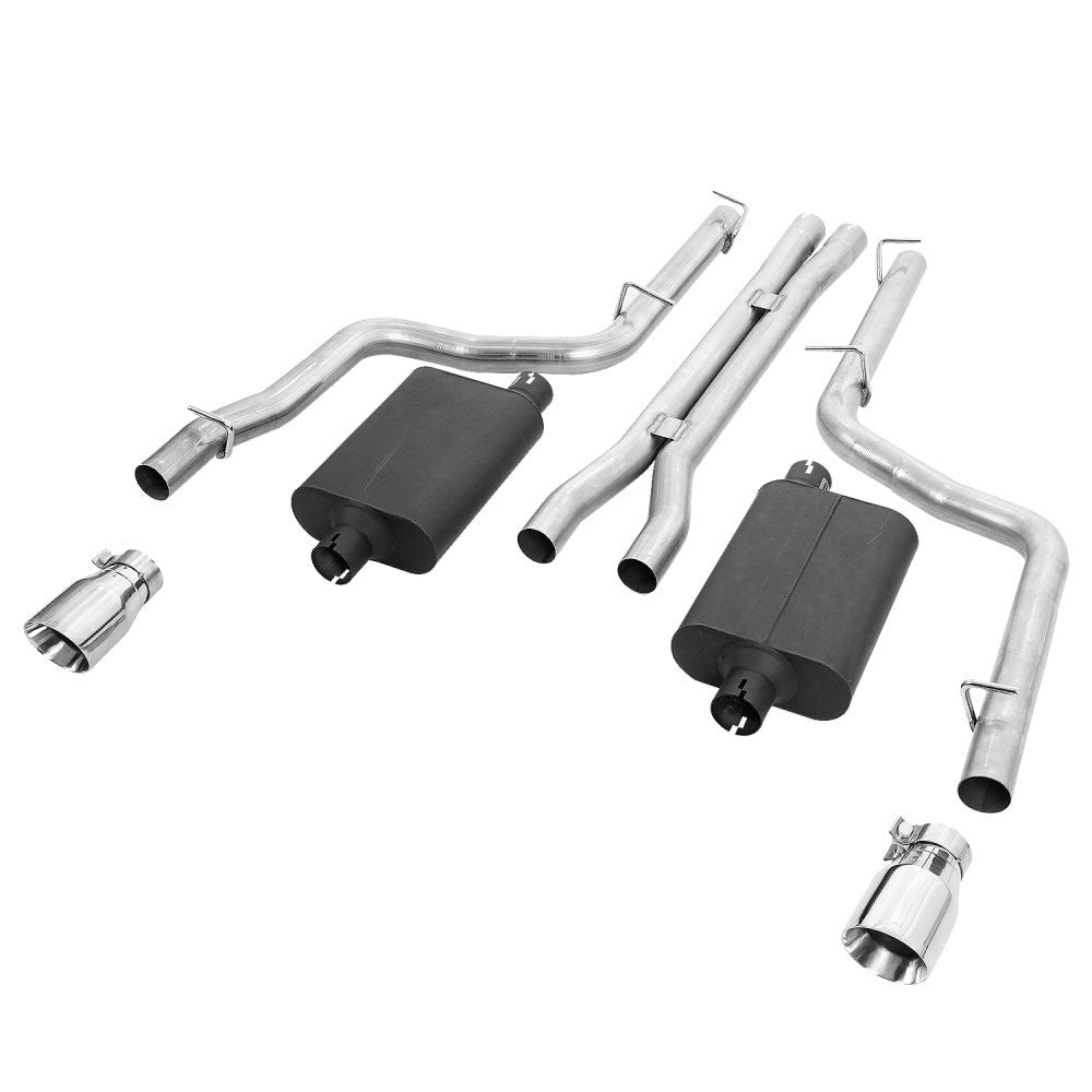 4" Muffler Rolled Tip Axleback Exhaust Kit For 06-10 Charger/05-08 Magnum 5.7 V8