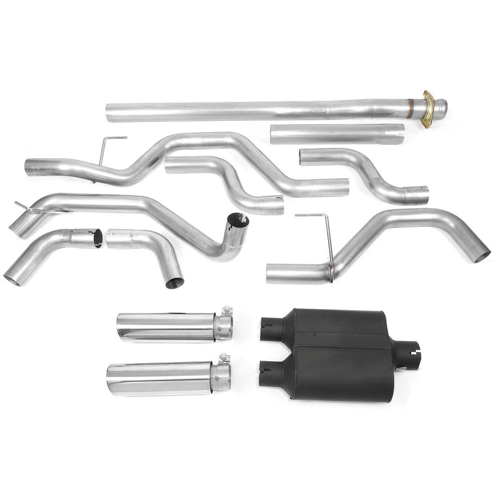 3.5" Mufflers Rolled Tip Axleback Exhaust Kit For 15-20 F-150 2.7/3.5/5.0L P552