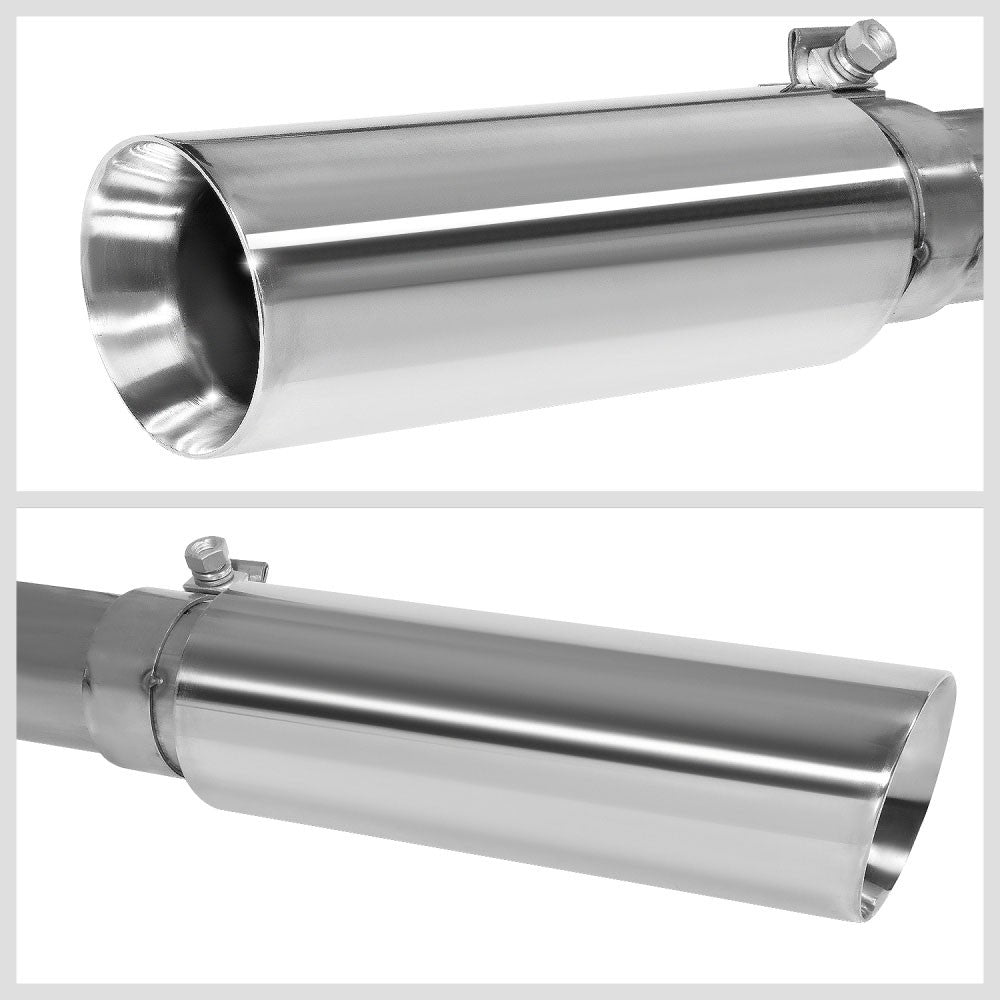 3.5" Rolled Tip Axleback Exhaust Kit For 14-19 Silverado Sierra 1500 4.3 5.3