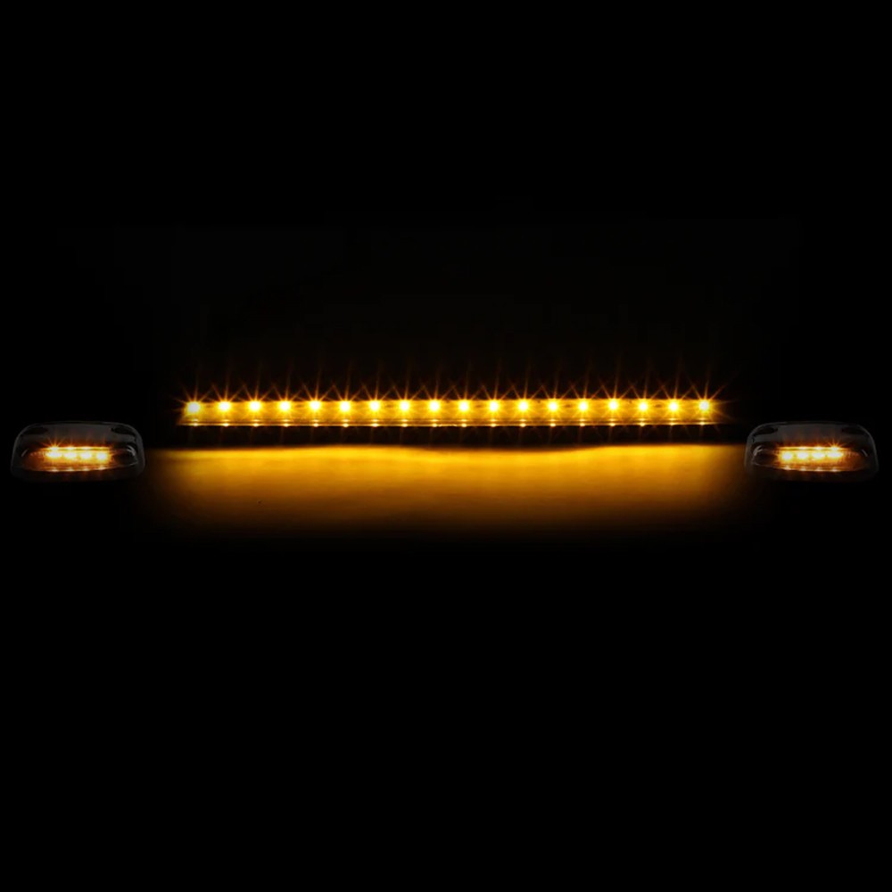 Smoked House&Len/Yellow LED Roof Top Light Cab Lamp For 07-13 Silverado/Sierra