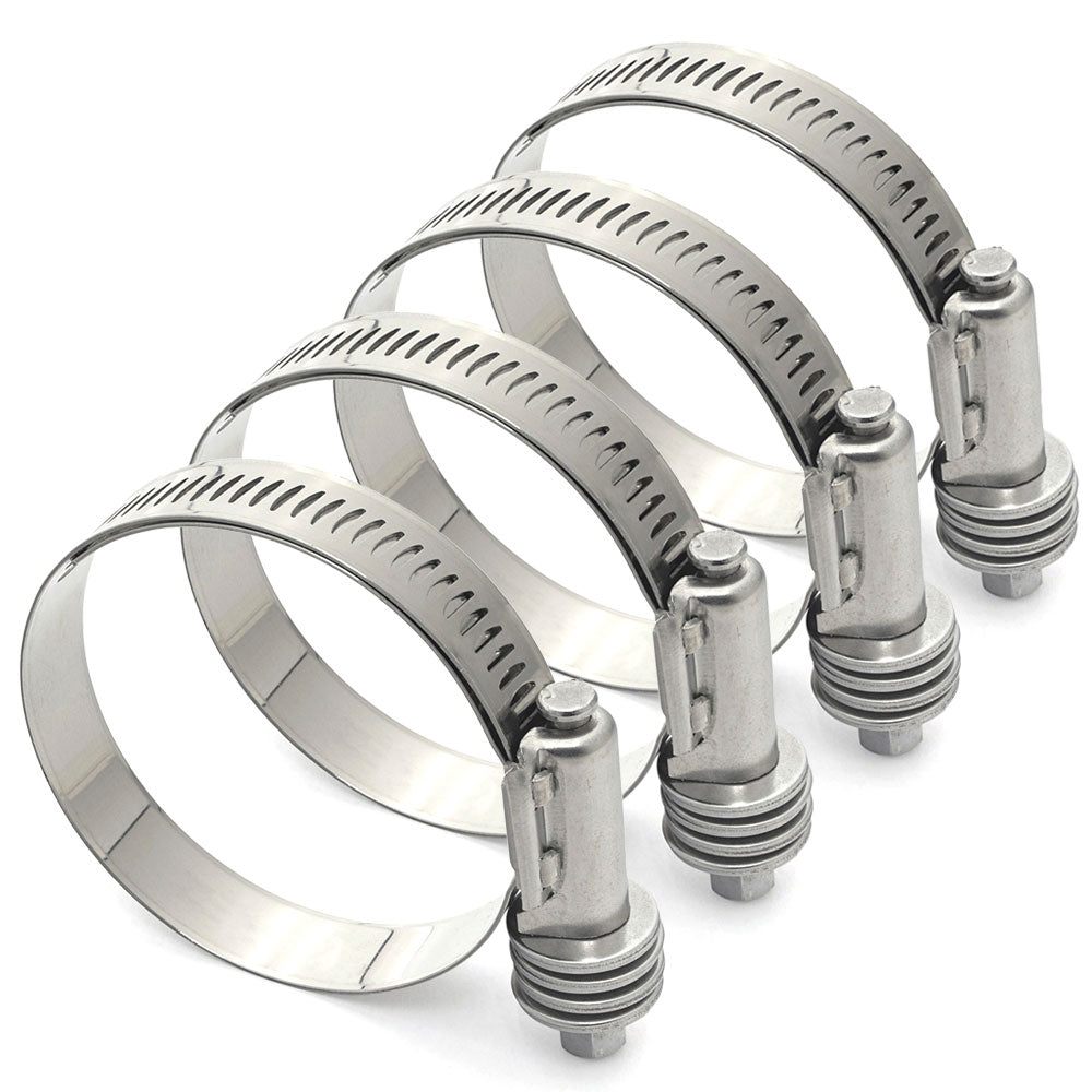 4PC HPS Stainless Steel Constant Tension Hose Clamp 14.2mm band width