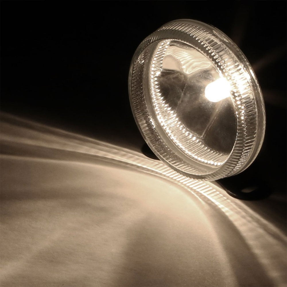 Chrome Housing Smoke Lens Front Bumper Driving Round Fog Light/Lamp+Mount Kit