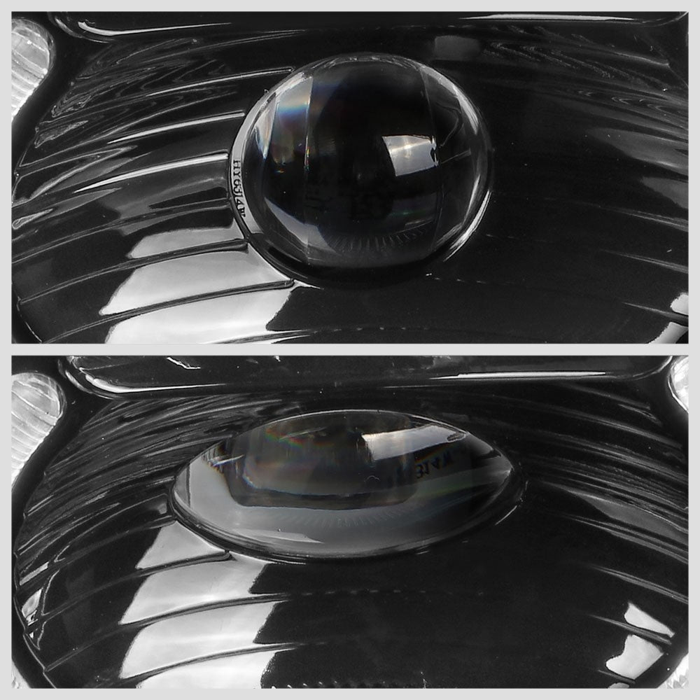 Black Housing LED Project Fog Light Lamp Dual Halo Ring DRL For 04-18 Volvo VN VNL Series