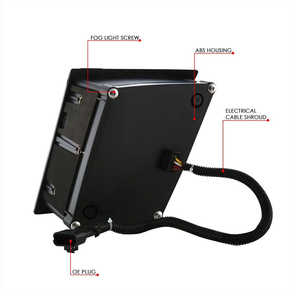 Chrome Housing LED Project Fog Light Lamp Dual Halo Ring DRL For 04-18 Volvo VN VNL Series