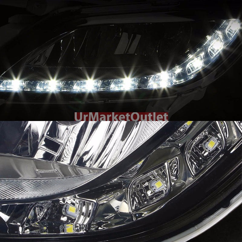 Smoke Lens Chrome Housing LED Fog Light/Lamp Kit For Hyundai 12-16 Veloster DOHC