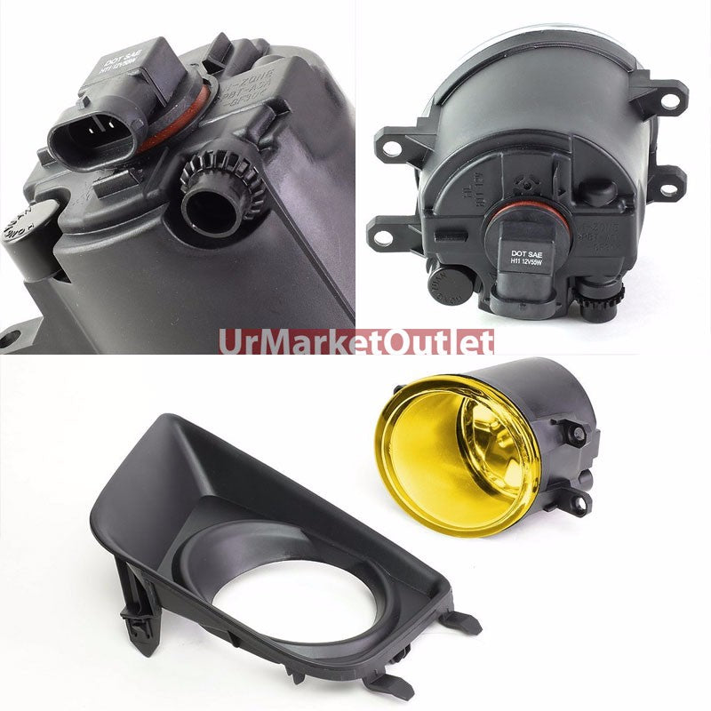 Yellow Lens Front Bumper Replacement Fog Light+Bulb For Toyota 12-16 Tacoma