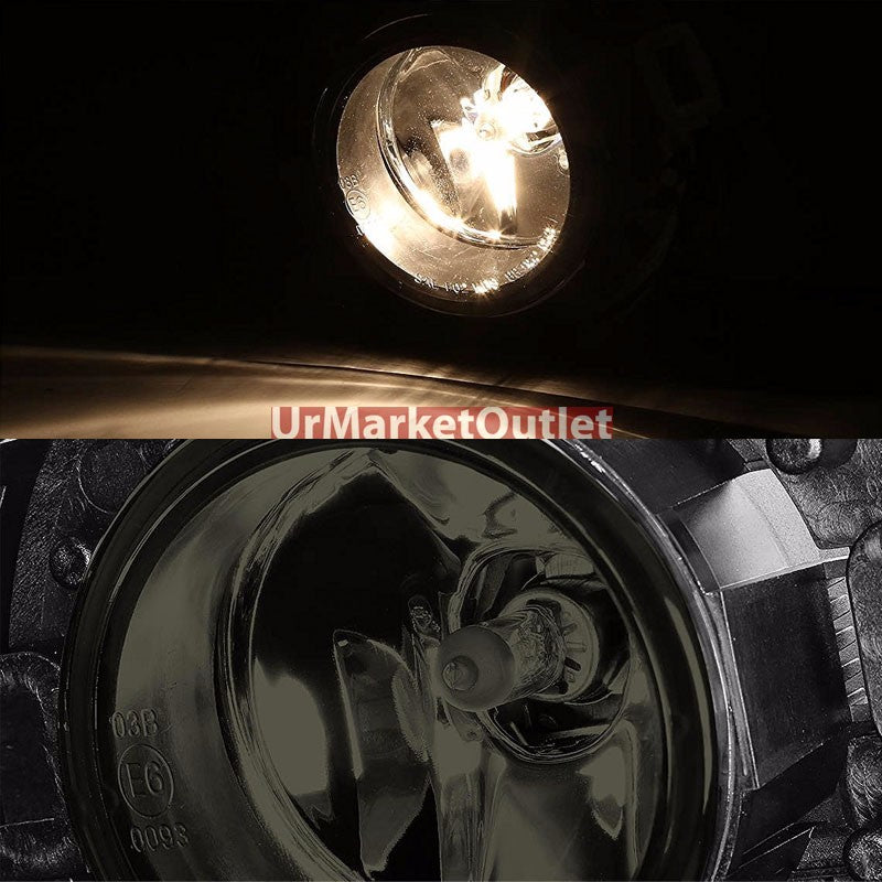 Smoke Lens Chrome Housing Fog Light/Lamp Kit For Nissan 08-15 Frontier/Xterra