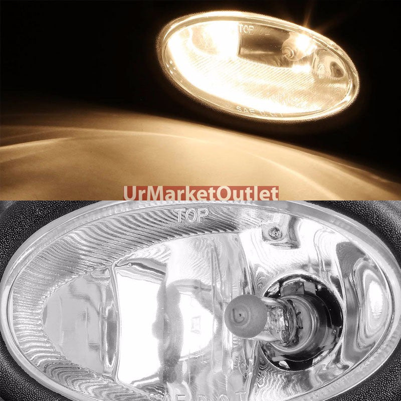 Clear Lens Chrome Housing Front Bumper Fog Light/Lamp Kit For Honda 06-08 Civic