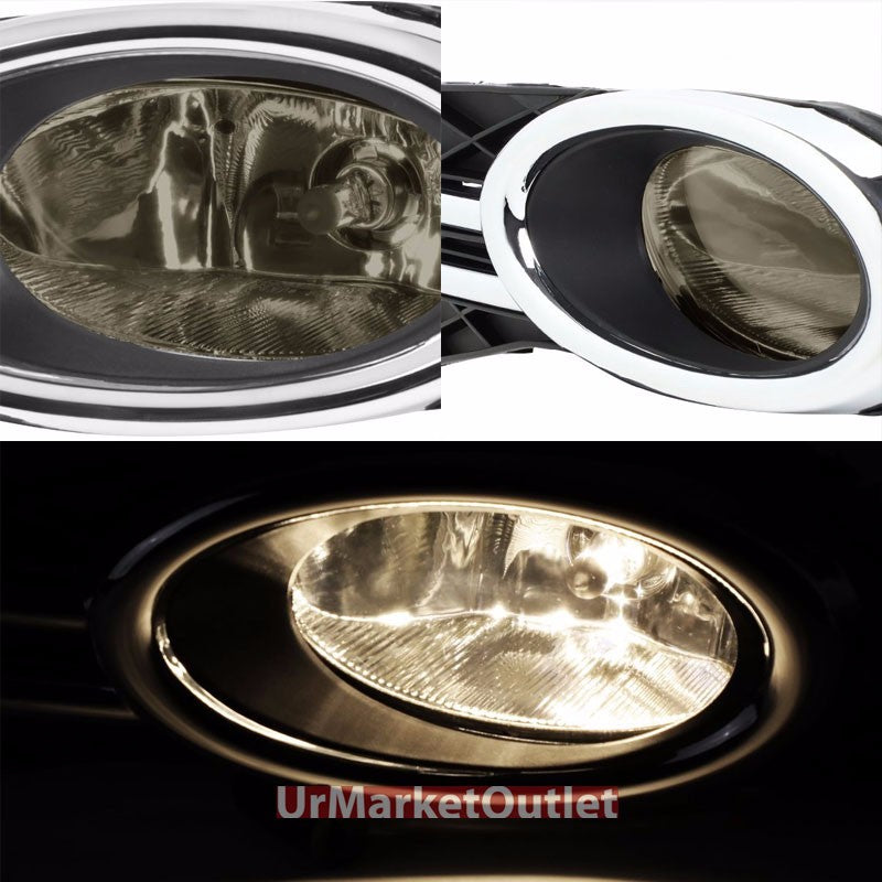 Smoke Lens Front Bumper Fog Light Lamp w/Bezel+Bulb+Switch For 14-16 Odyssey EL5